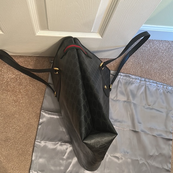 Gucci Supreme Sherry Line Tote Bag - Black - Picture 4 of 11